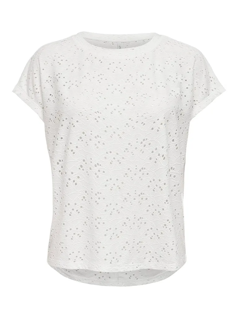 Smilla Short Sleeve Eyelet Top