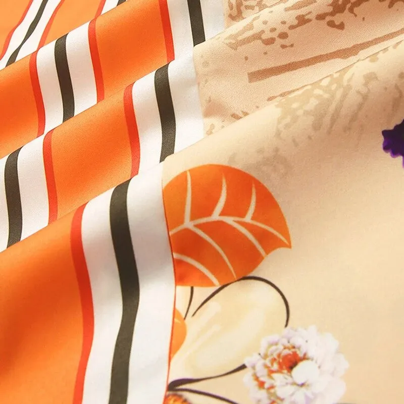 Striped Printed Beach Blouse