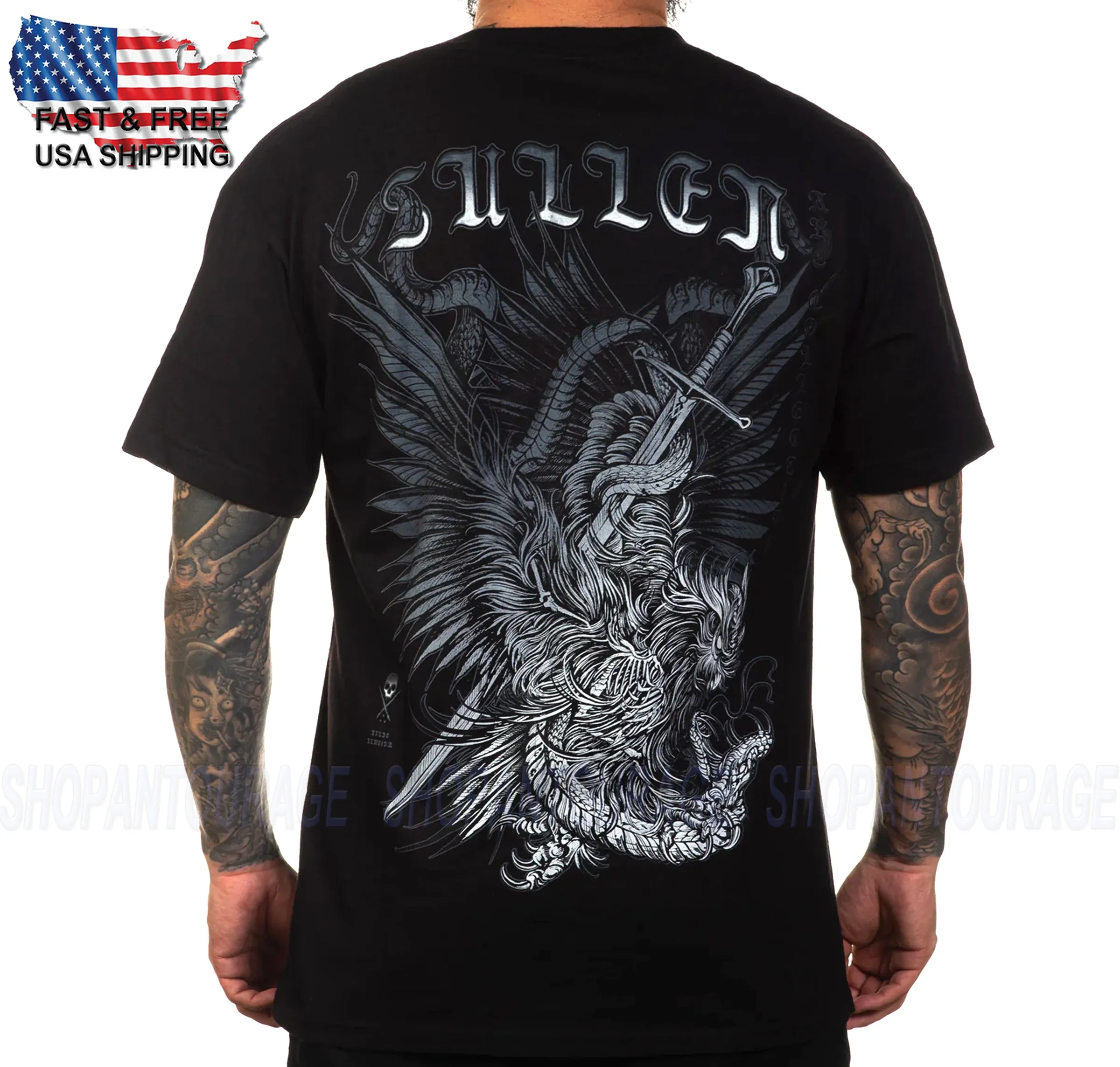 Sullen Art Collective Almeida Owl Standard SCM4749 Short Sleeve Men`s T-shirt