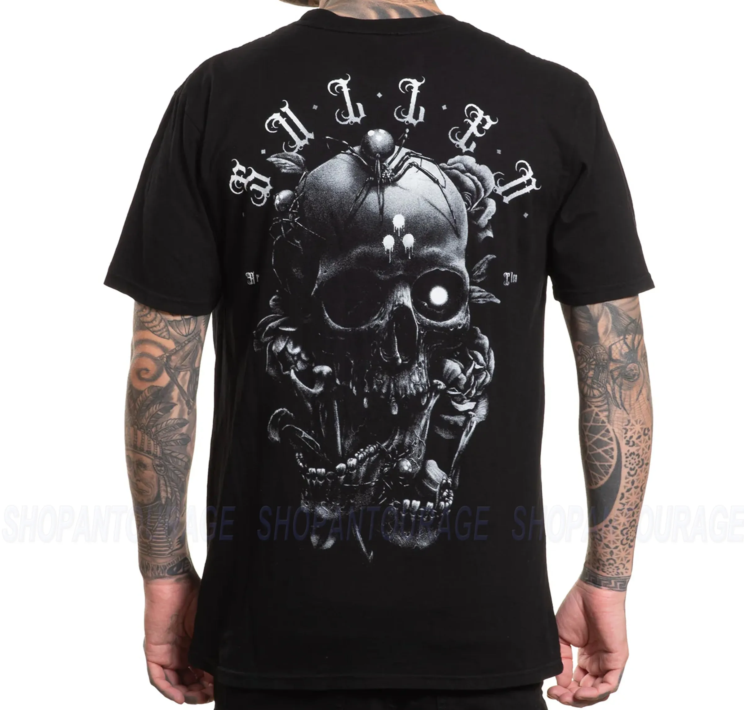 Sullen Art Collective Blaq Skull Premium Fit SCM6283 Short Sleeve T-shirt For Men