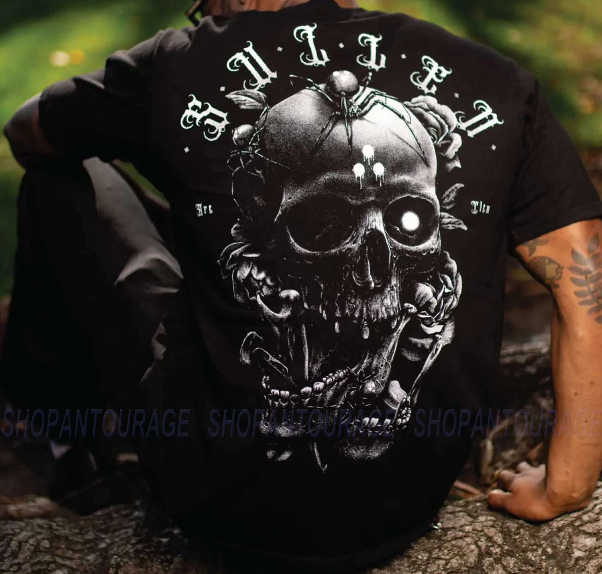 Sullen Art Collective Blaq Skull Premium Fit SCM6283 Short Sleeve T-shirt For Men