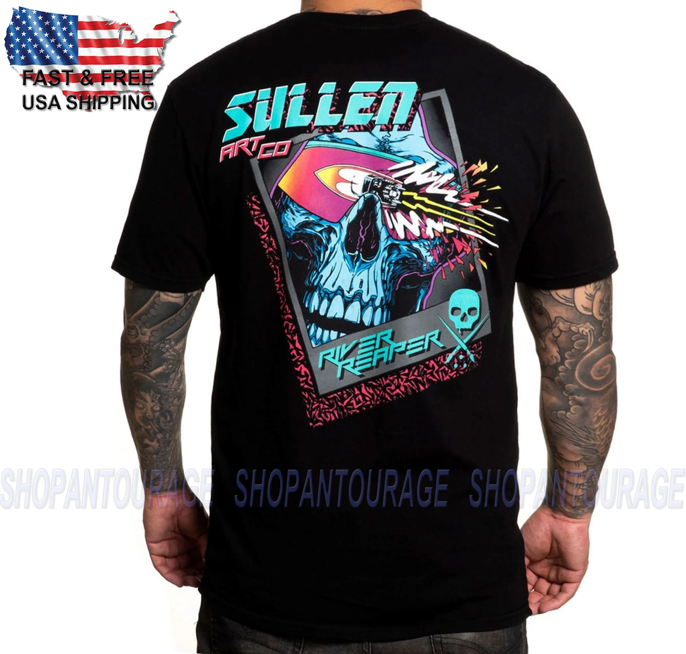 Sullen Art Collective River Blaster SCM4270 Standard Short Sleeve Men`s T-shirt