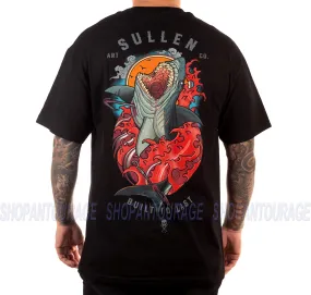 Sullen Blood In The Water Standard Fit SCM4100 Short Sleeve Graphic Tattoo T-shirt For Men - Black