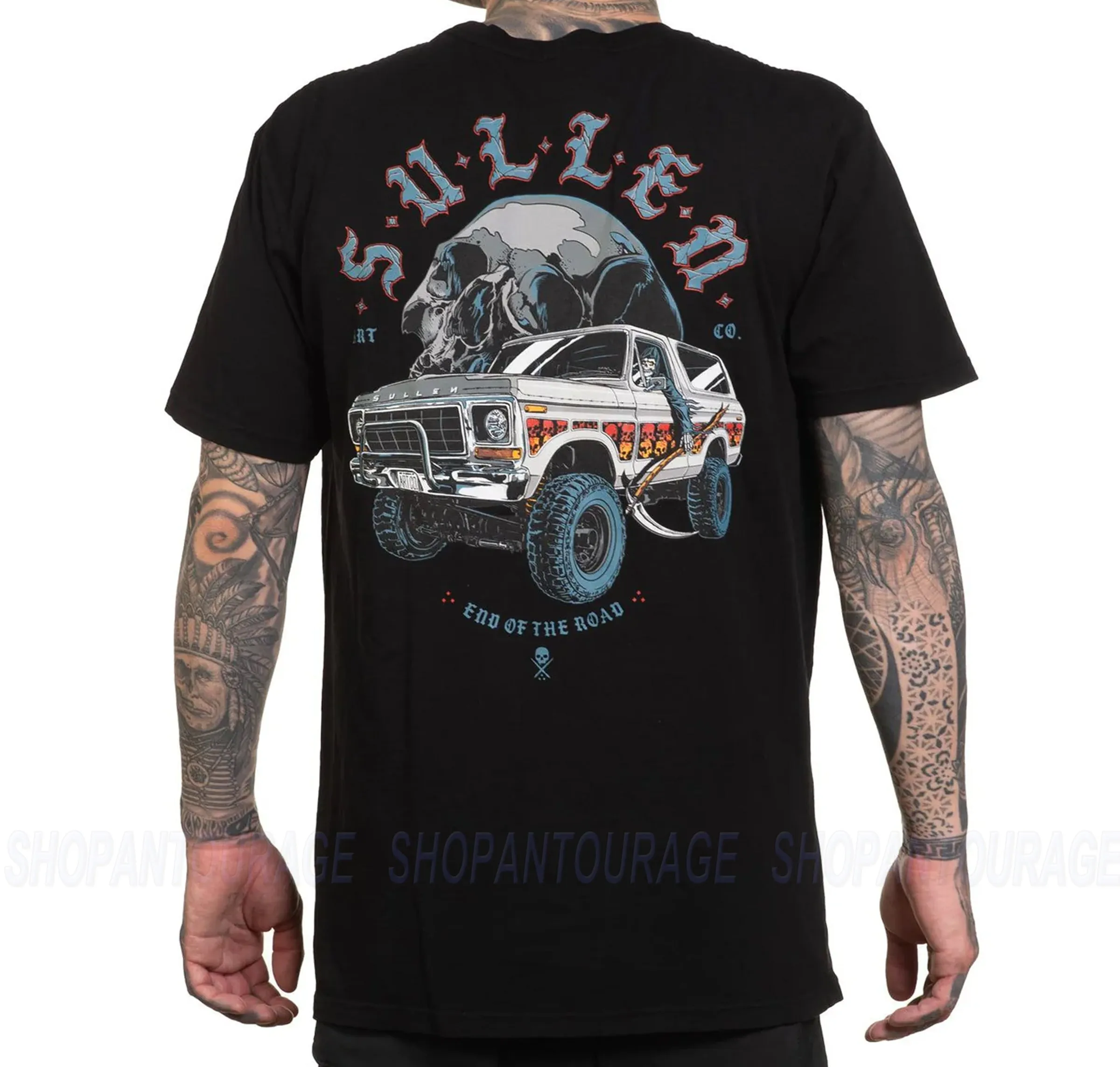 Sullen End Of The Road Premium Fit SCM6545 New Short Sleeve T-shirt For Men