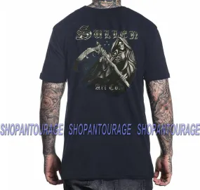 Sullen Marina Reaper SCM3106 Short Sleeve Graphic Tattoo Skull T-shirt For Men