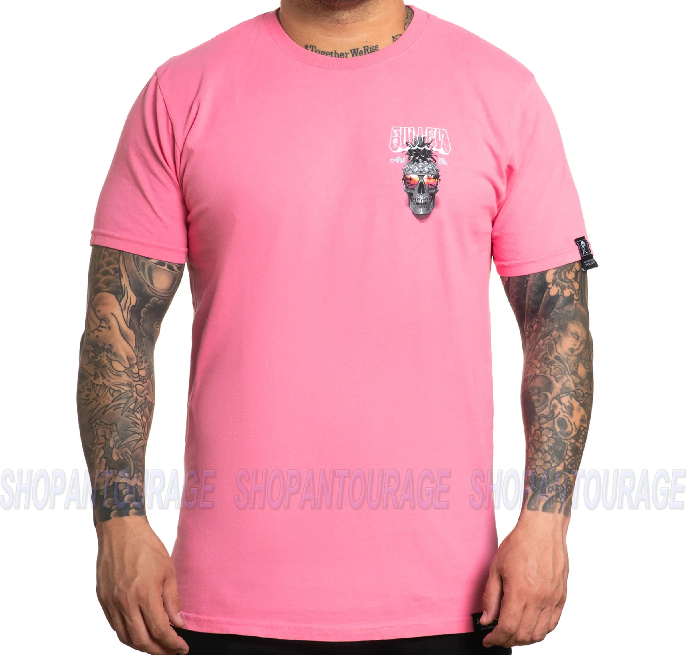 Sullen Pineapple Paradise SCM4340 Premium Short Sleeve Tattoo T-shirt for Men | 2 Colors