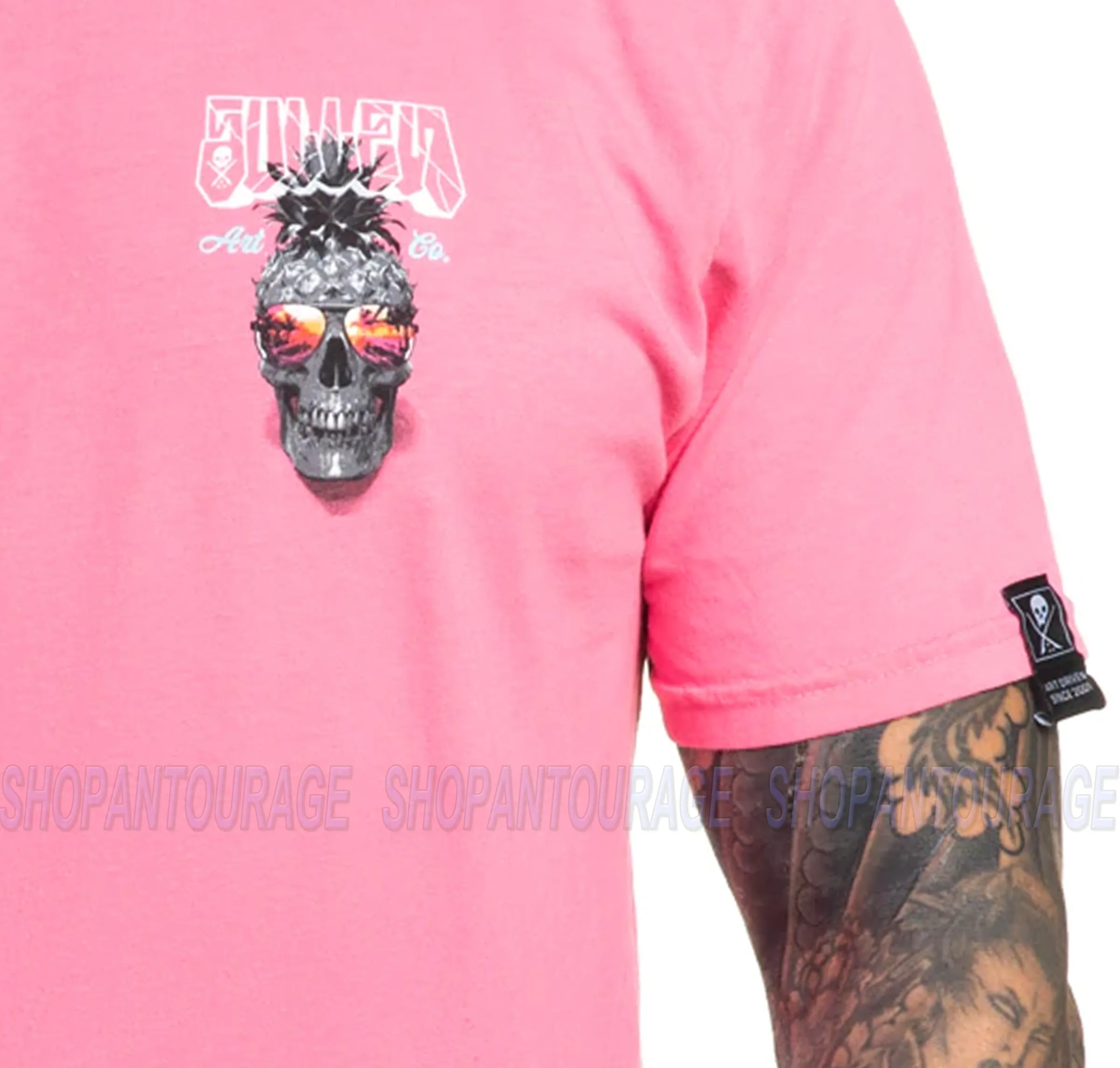 Sullen Pineapple Paradise SCM4340 Premium Short Sleeve Tattoo T-shirt for Men | 2 Colors