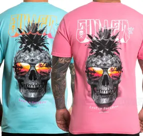 Sullen Pineapple Paradise SCM4340 Premium Short Sleeve Tattoo T-shirt for Men | 2 Colors