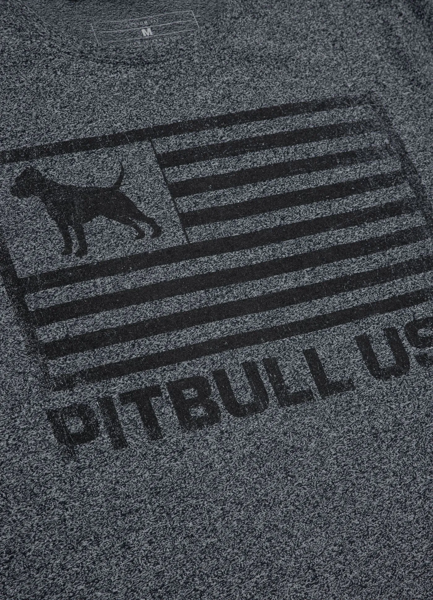 T-Shirt Custom Fit Pitbull USA - Gray