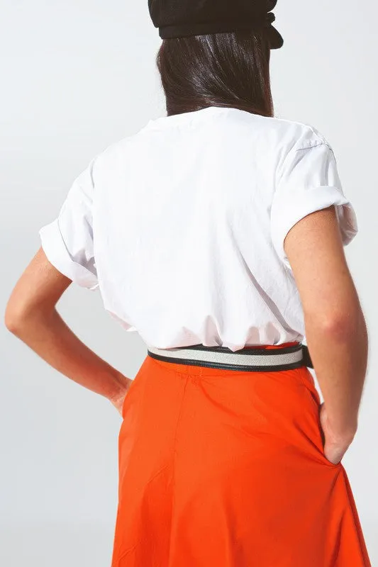 T-Shirt with good vibes Text in White