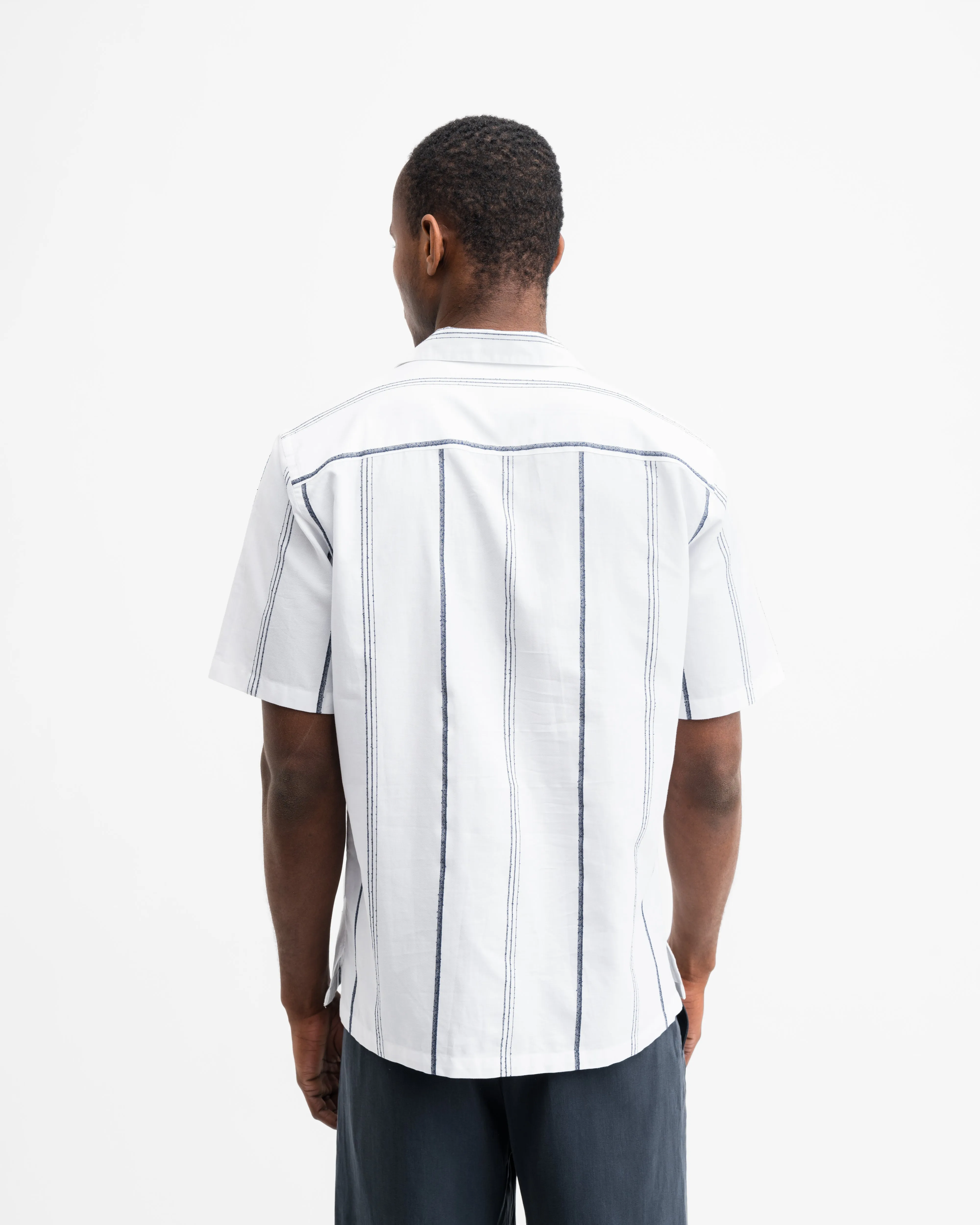Thassos Bowling Shirt White