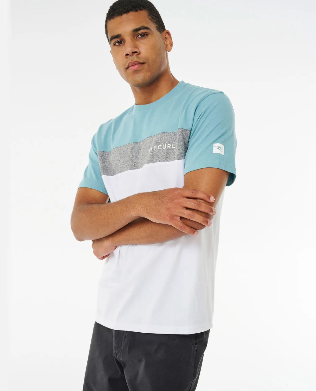 Undertow Panel Tee - Blue/White