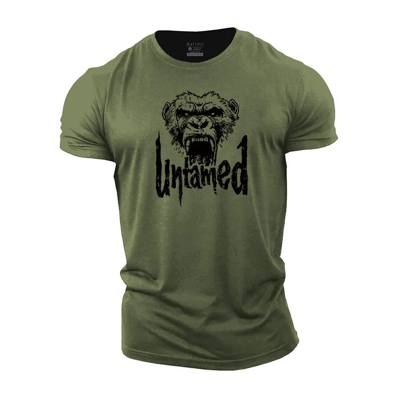 Untamed Print Men's Workout T-shirts