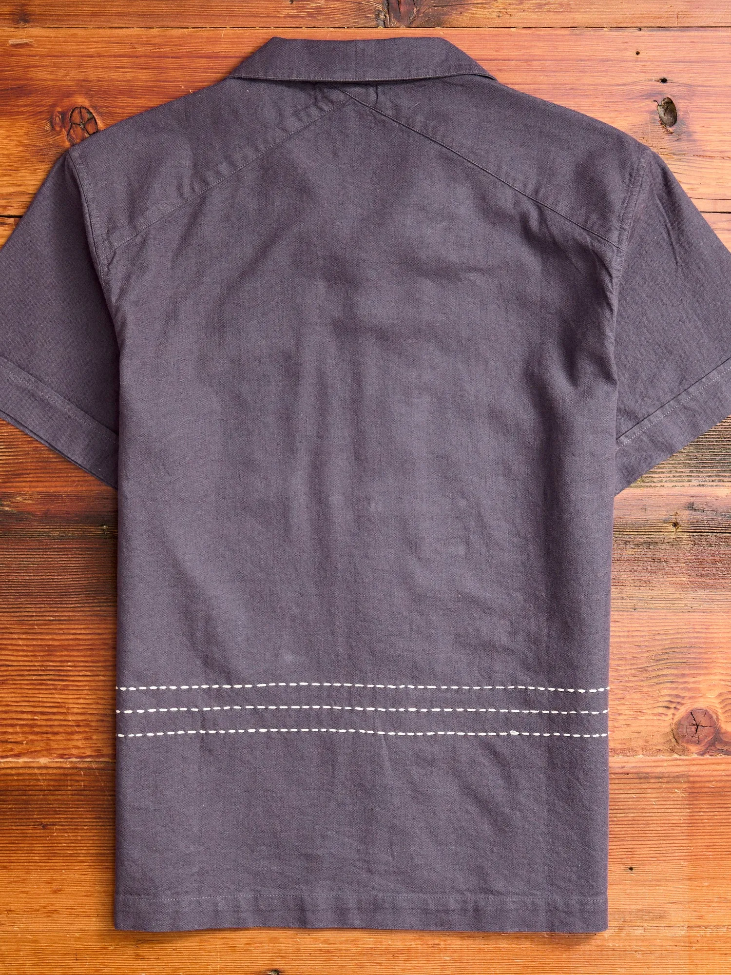 Vacation Shirt in Plum Handstitch