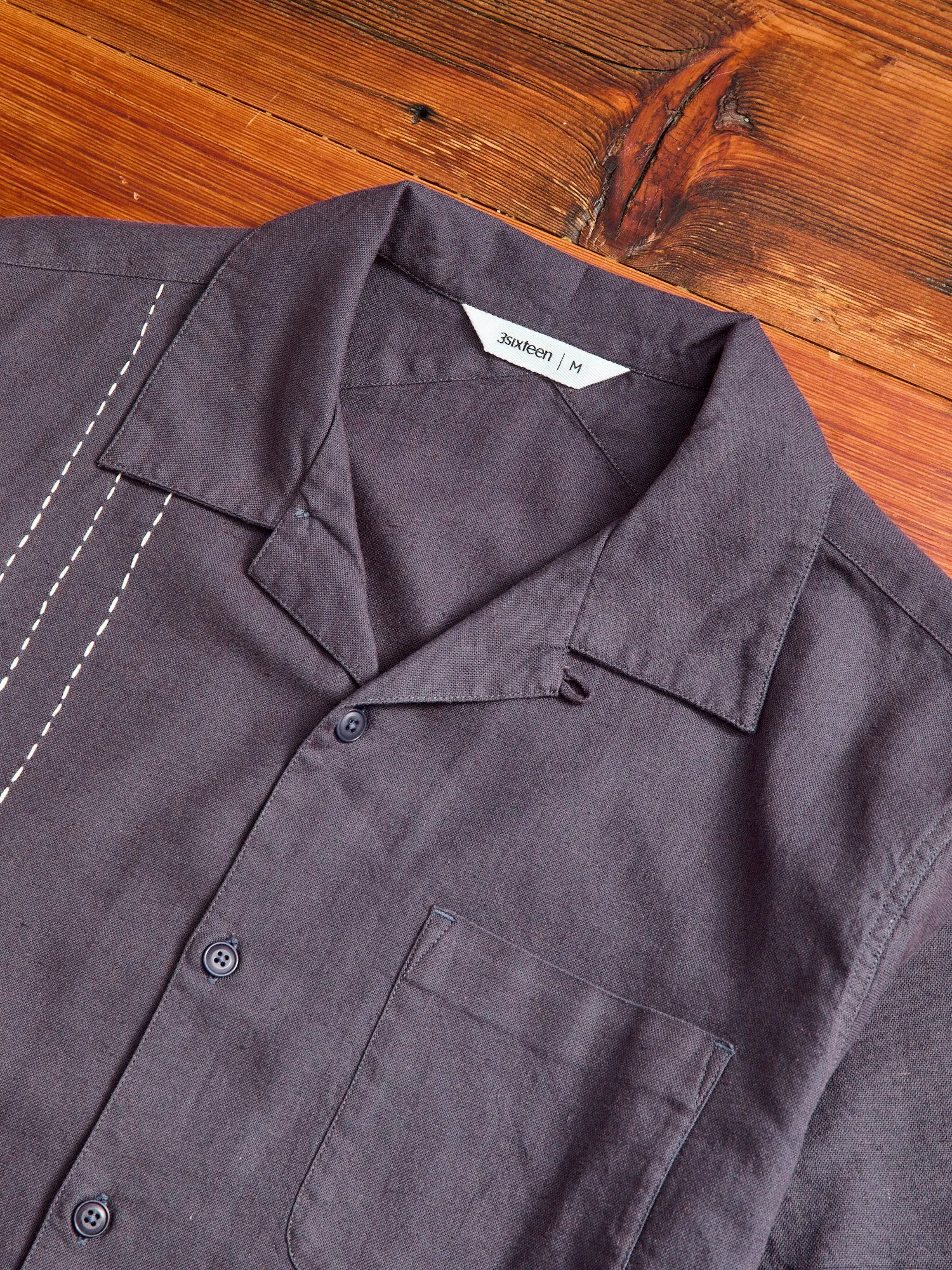 Vacation Shirt in Plum Handstitch