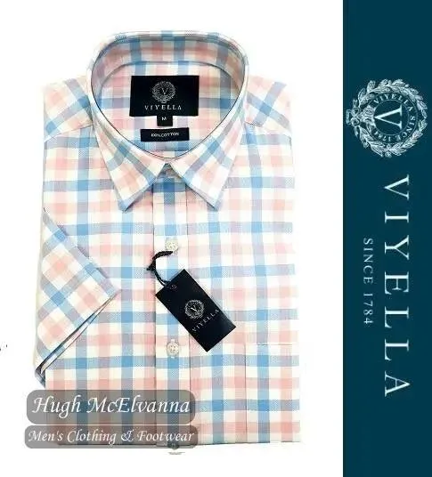 Viyella Short Sleeve Check Shirt Style: VY8534H-526