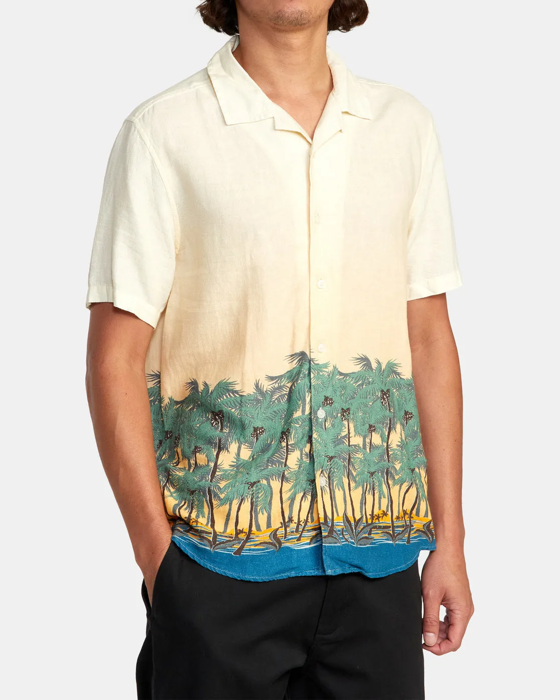 Wasted Palms Short Sleeve Shirt - Buttermilk