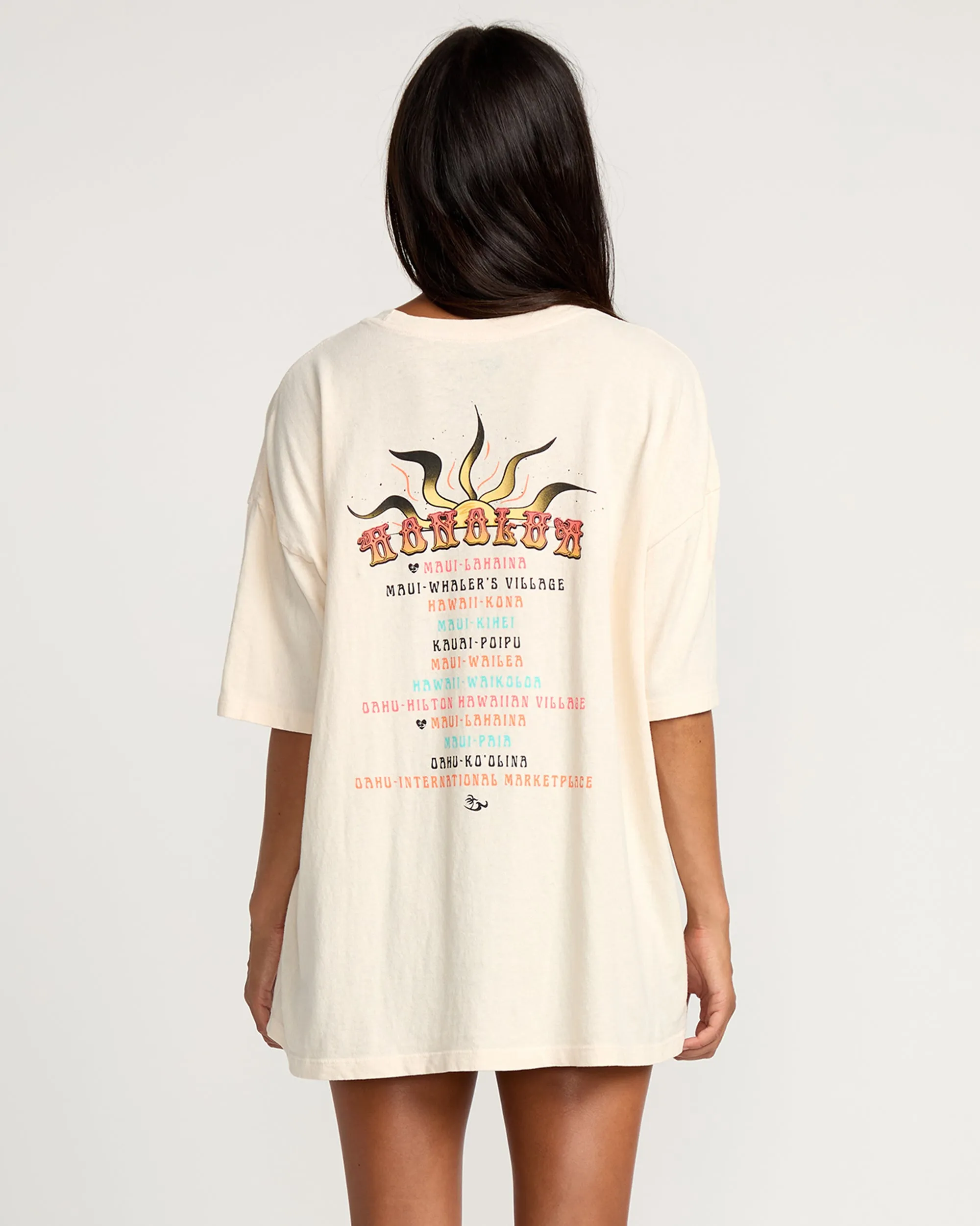 Womens Island Tour Short Sleeve Tee - Coconut Milk