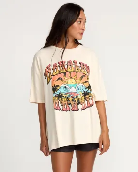 Womens Island Tour Short Sleeve Tee - Coconut Milk