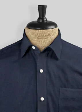 Worsted Blue Wool Shirt