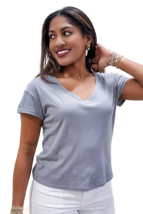 Z Supply: Modern V-Neck Tee - Graphite Gray