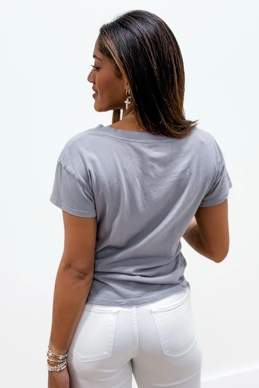 Z Supply: Modern V-Neck Tee - Graphite Gray