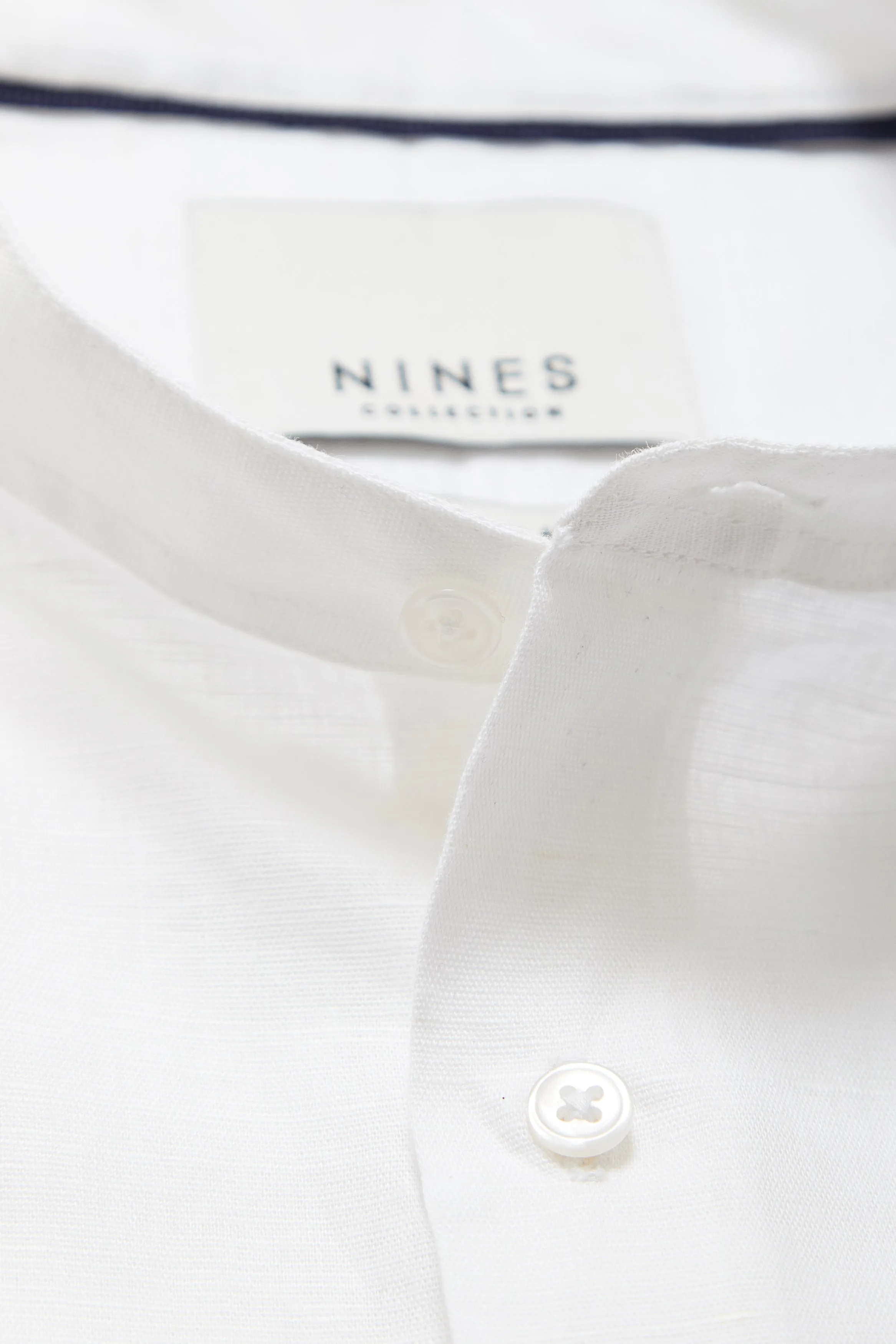 Zagato Linen Blend Grandad Collar Shirt
